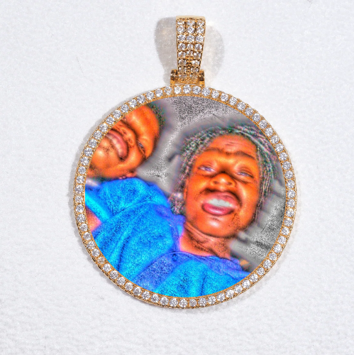 MEDIUM 3D CIRCLE CUSTOM PICTURE PENDANT