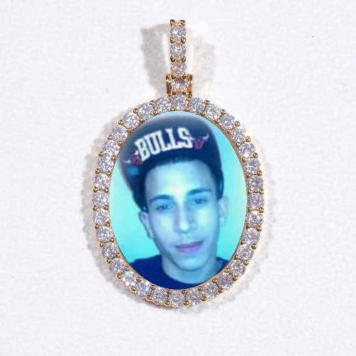 3D Oval Custom Picture Pendant