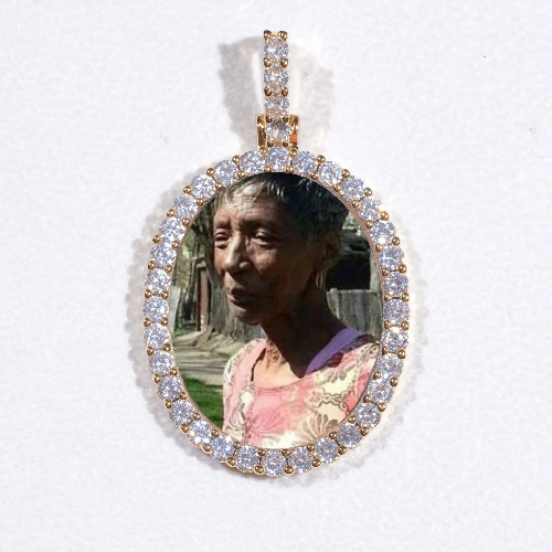 3D Oval Custom Picture Pendant