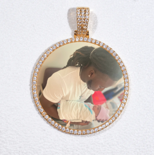 MEDIUM 3D CIRCLE CUSTOM PICTURE PENDANT