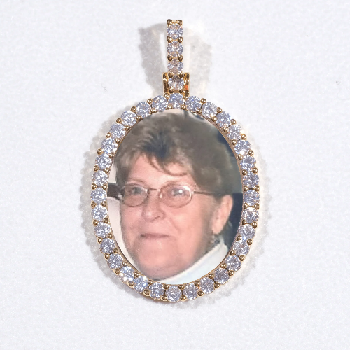 3D Oval Custom Picture Pendant
