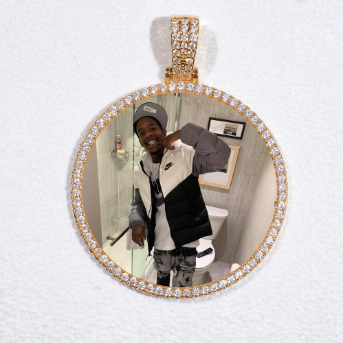 MEDIUM 3D CIRCLE CUSTOM PICTURE PENDANT
