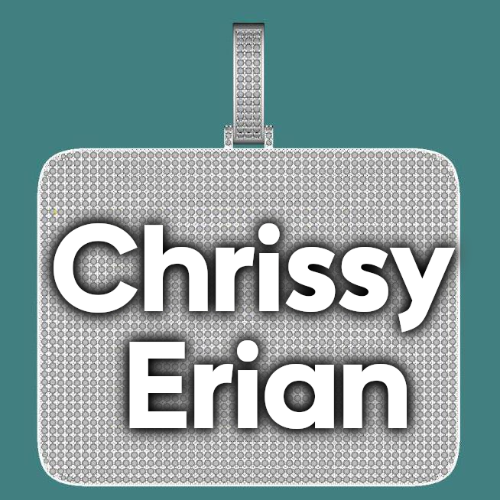 CUSTOM LETTER NECKLACE 3D BIG SQUARE