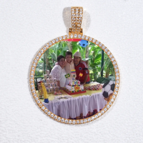 MEDIUM 3D CIRCLE CUSTOM PICTURE PENDANT