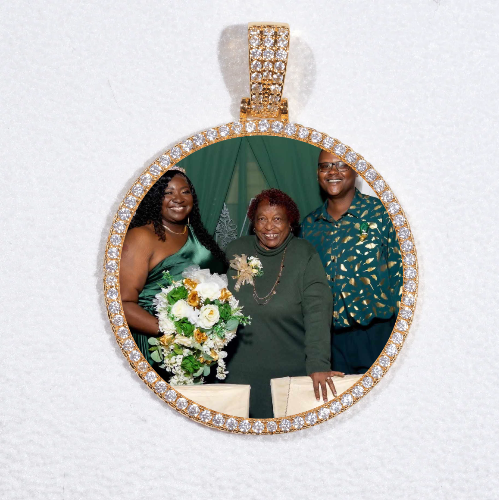 MEDIUM 3D CIRCLE CUSTOM PICTURE PENDANT