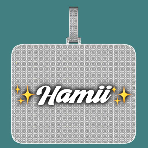 CUSTOM LETTER NECKLACE 3D BIG SQUARE