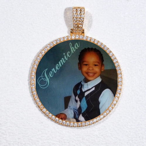 MEDIUM 3D CIRCLE CUSTOM PICTURE PENDANT