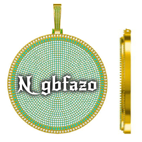 CUSTOM LETTER NECKLACE 3D BIG DISC
