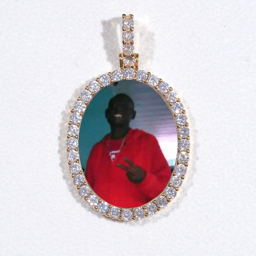 3D Oval Custom Picture Pendant