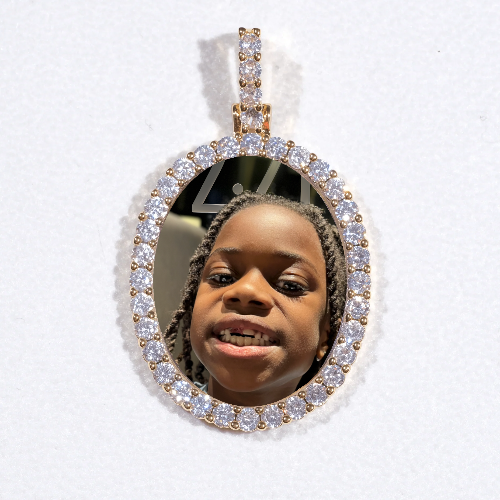 3D Oval Custom Picture Pendant