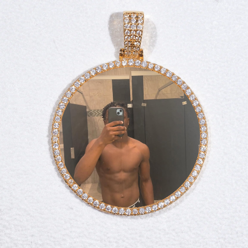 MEDIUM 3D CIRCLE CUSTOM PICTURE PENDANT