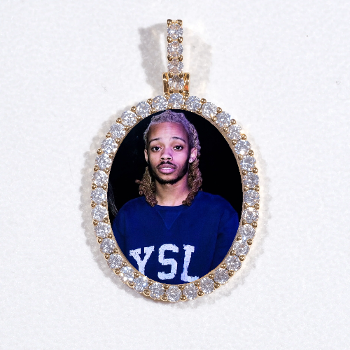 3D Oval Custom Picture Pendant