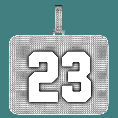 CUSTOM LETTER NECKLACE 3D BIG SQUARE
