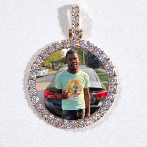 3D CIRCLE CUSTOM PICTURE PENDANT SMALL SIZE