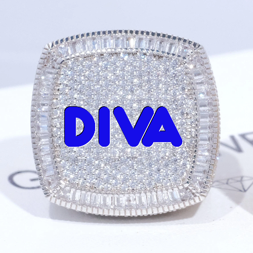 CUSTOM LETTER 3D ICED RING