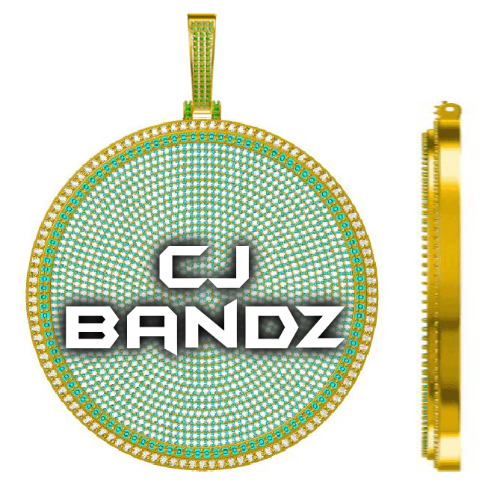 CUSTOM LETTER NECKLACE 3D BIG DISC