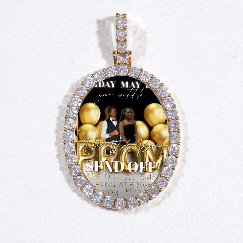 3D Oval Custom Picture Pendant