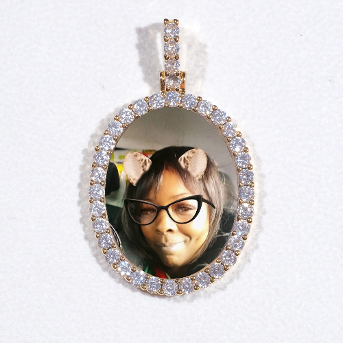 3D Oval Custom Picture Pendant