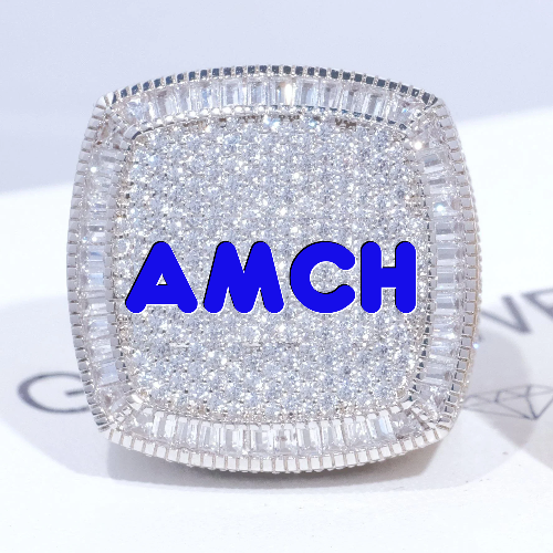 CUSTOM LETTER 3D ICED RING