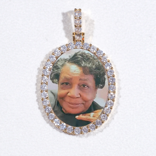 3D Oval Custom Picture Pendant
