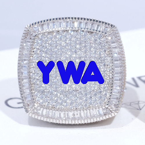 CUSTOM LETTER 3D ICED RING