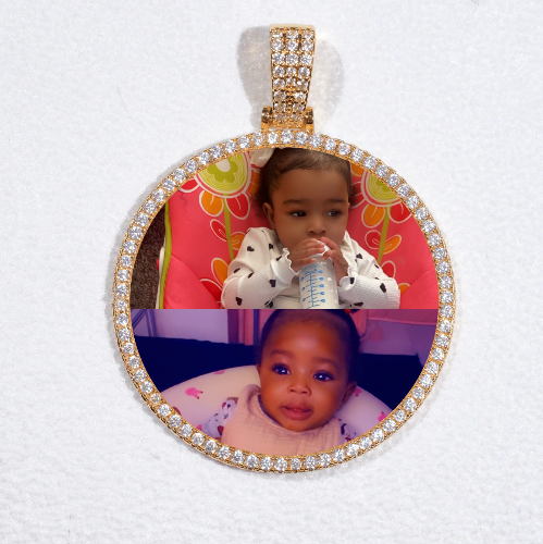MEDIUM 3D CIRCLE CUSTOM PICTURE PENDANT