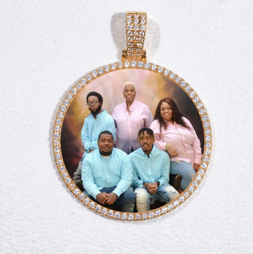 MEDIUM 3D CIRCLE CUSTOM PICTURE PENDANT