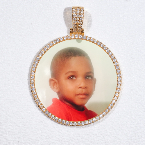 MEDIUM 3D CIRCLE CUSTOM PICTURE PENDANT