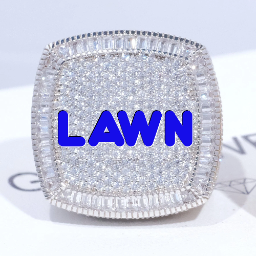 CUSTOM LETTER 3D ICED RING