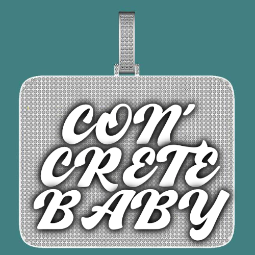 CUSTOM LETTER NECKLACE 3D BIG SQUARE