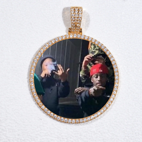 MEDIUM 3D CIRCLE CUSTOM PICTURE PENDANT