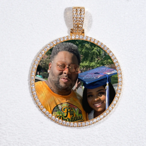 MEDIUM 3D CIRCLE CUSTOM PICTURE PENDANT