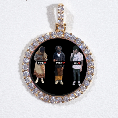 3D CIRCLE CUSTOM PICTURE PENDANT SMALL SIZE