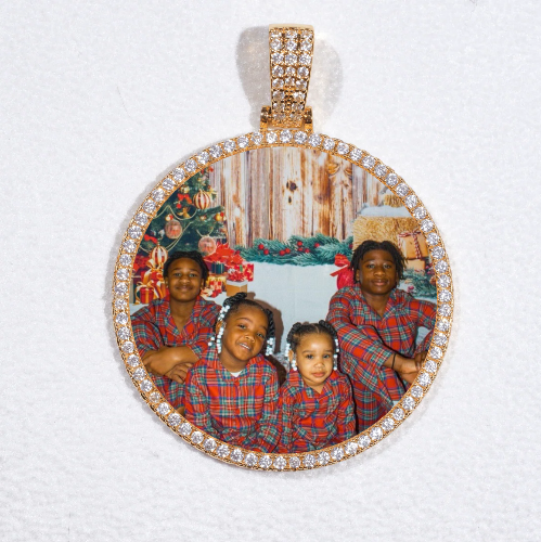 MEDIUM 3D CIRCLE CUSTOM PICTURE PENDANT