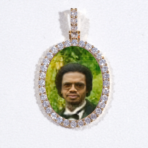 3D Oval Custom Picture Pendant