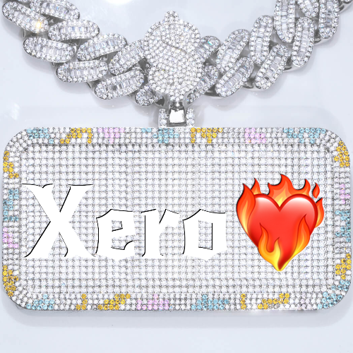 CUSTOM LETTER NECKLACE 3D COLORFUL SQUARE
