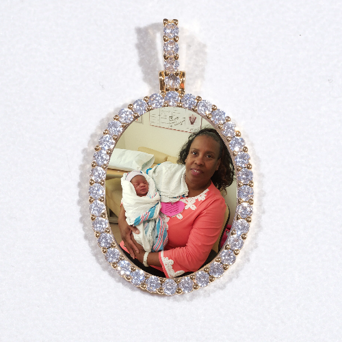3D Oval Custom Picture Pendant
