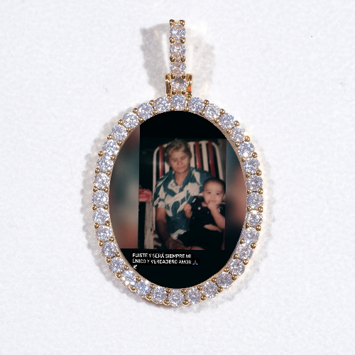 3D Oval Custom Picture Pendant