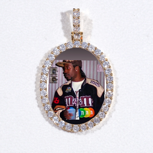 3D Oval Custom Picture Pendant