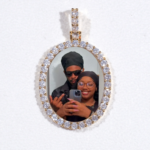 3D Oval Custom Picture Pendant