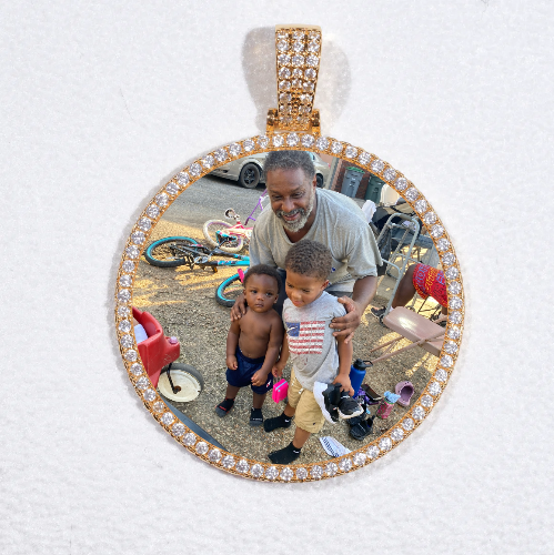MEDIUM 3D CIRCLE CUSTOM PICTURE PENDANT