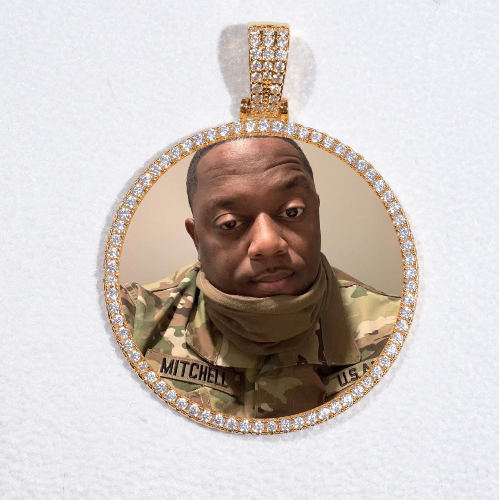 MEDIUM 3D CIRCLE CUSTOM PICTURE PENDANT