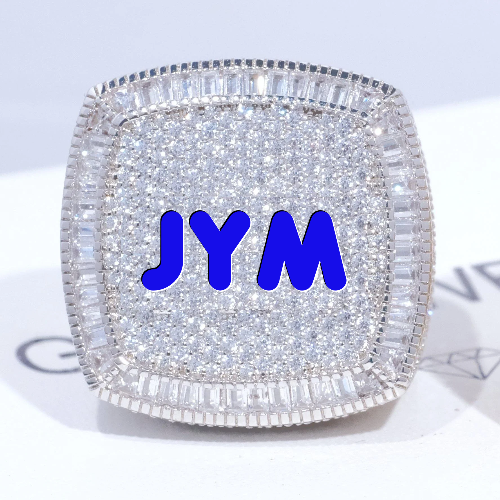 CUSTOM LETTER 3D ICED RING