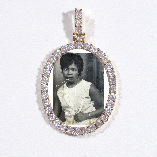 3D Oval Custom Picture Pendant