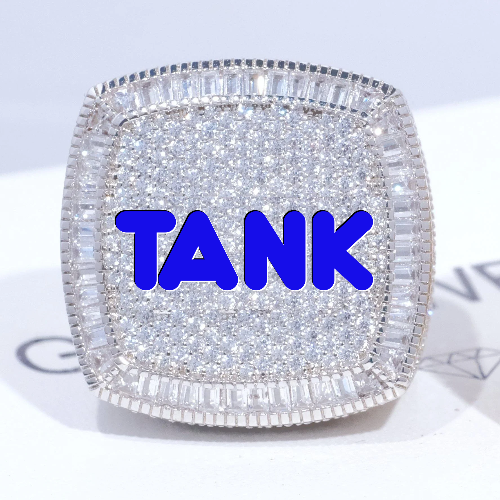 CUSTOM LETTER 3D ICED RING