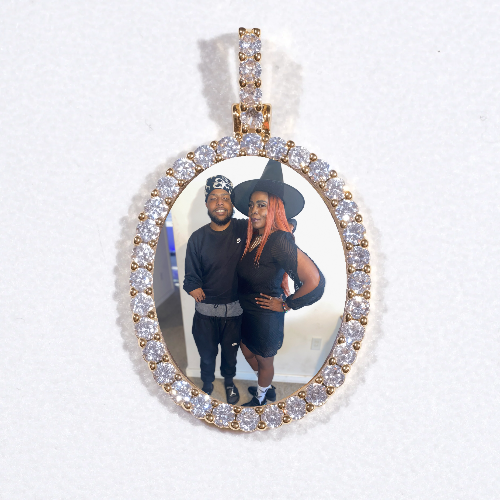 3D Oval Custom Picture Pendant