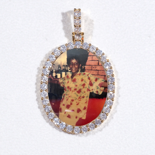 3D Oval Custom Picture Pendant