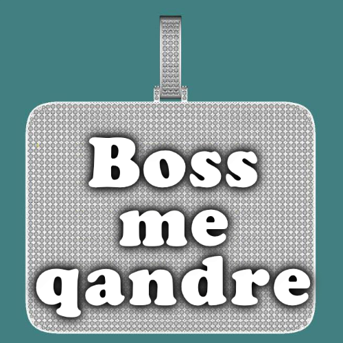 CUSTOM LETTER NECKLACE 3D BIG SQUARE