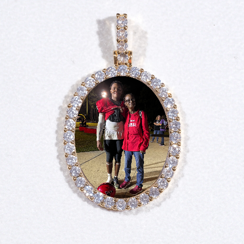 3D Oval Custom Picture Pendant