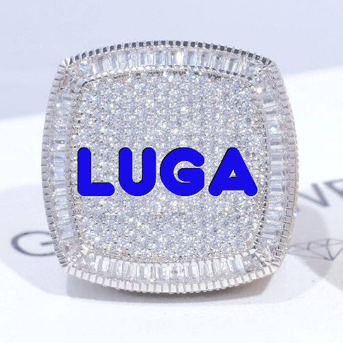 CUSTOM LETTER 3D ICED RING